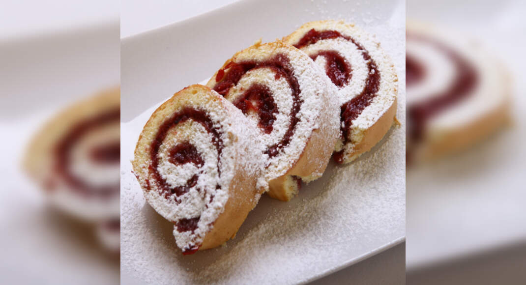 Red and White Chocolate Roll Recipe: How to Make Red and White Chocolate Roll Recipe | Homemade Red 