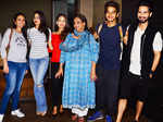 Janhvi Kapoor poses with Ishaan and Shahid Kapoor, Mira Rajput and Neelima Azeem