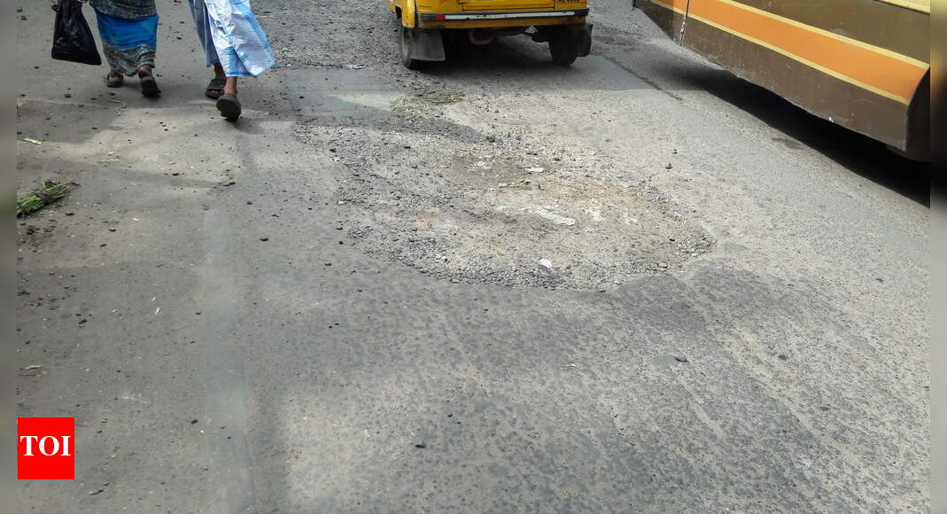 worst condition of road - Times of India