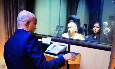 Kulbhushan Jadhav meets his mother, wife in Pakistan
