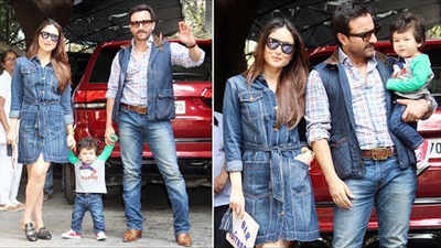 Taimur arrives in style with Saif-Kareena for his first Christmas brunch with the Kapoors