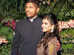 Umesh Yadav and wife Tanya at Virushka's reception