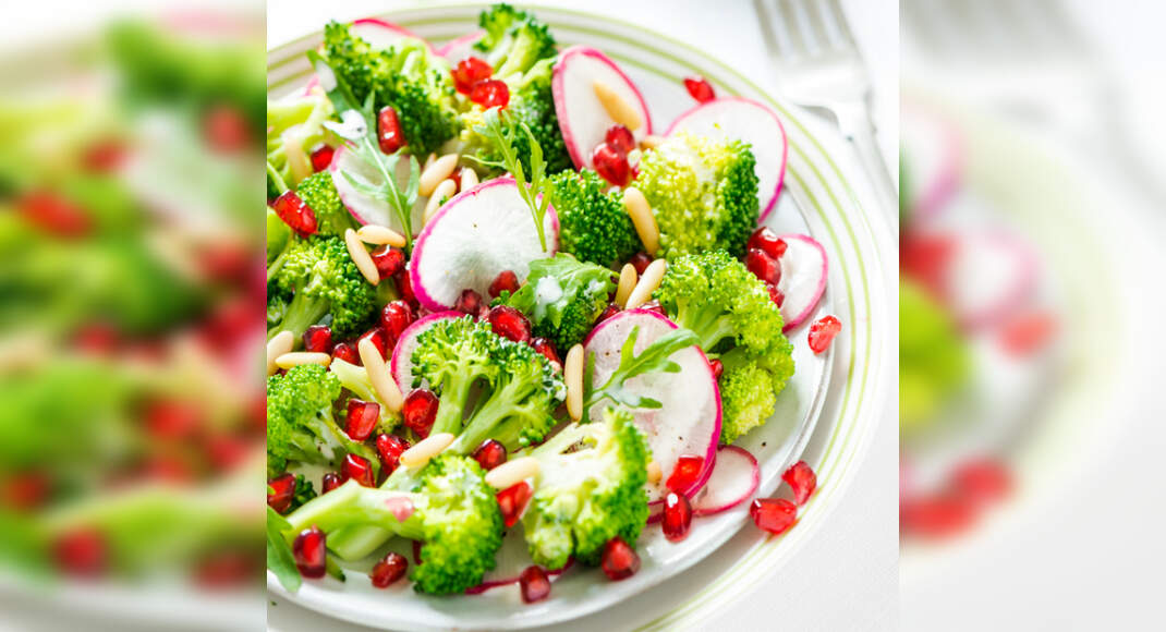 Broccoli and Pomegranate Salad Recipe: How to Make Broccoli and Pomegranate Salad Recipe | Homemade 