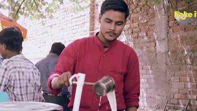 Funny Video: Man puts up tea stall in front of office after resigning