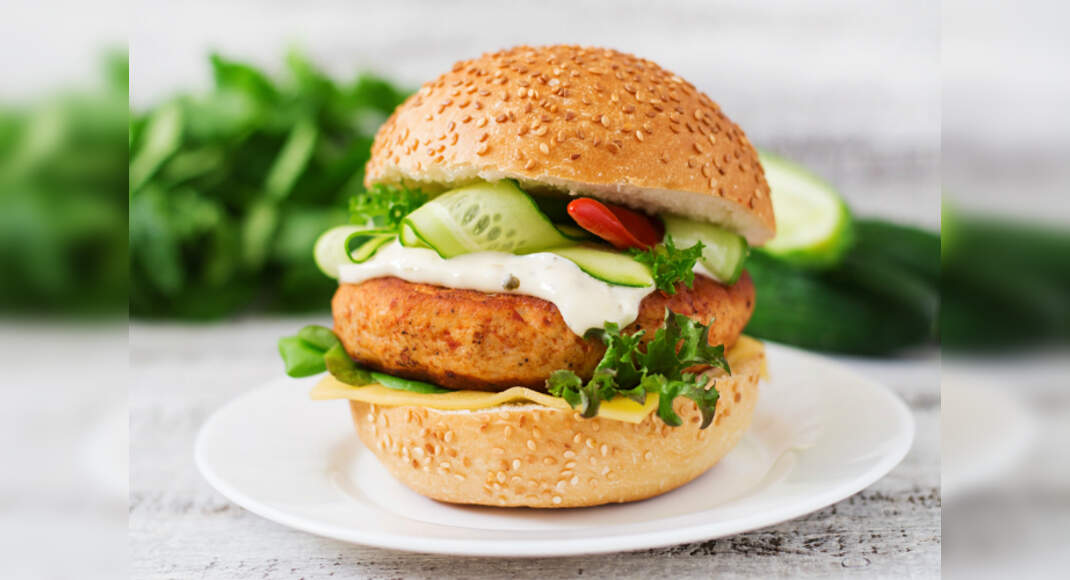 Cheesy Chicken Burger Recipe How to Make Cheesy Chicken Burger Recipe