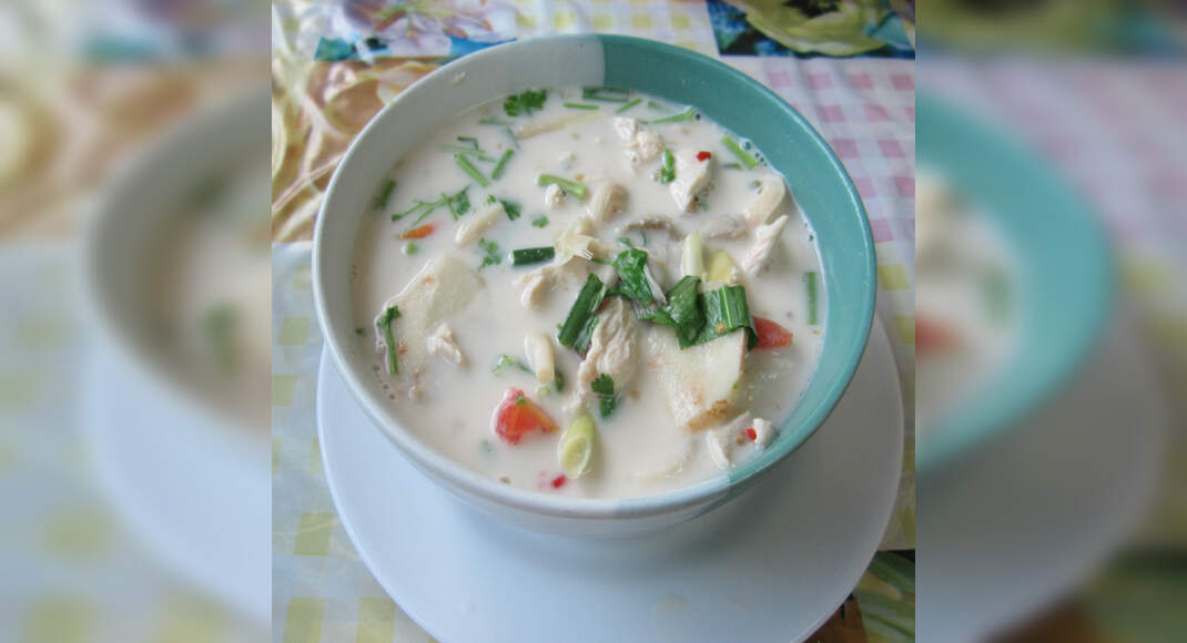 Tom Kha Gai Soup Recipe: How to Make Tom Kha Gai Soup Recipe | Homemade Tom Kha Gai Soup Recipe
