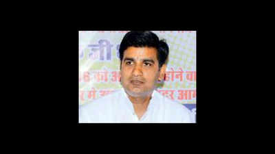 Congress candidate Vivek Dhakar files nomination for Mandalgarh seat