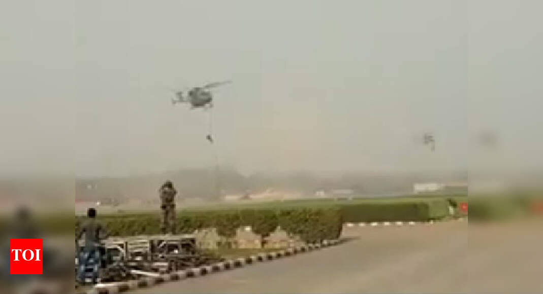 Watch: 3 jawans injured in 'slithering' operations from chopper at the ...