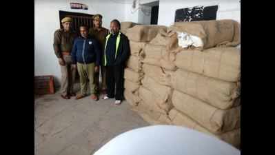 STF Agra seizes 10 quintal ganja wroth Rs 1 crore from two residents of Agra