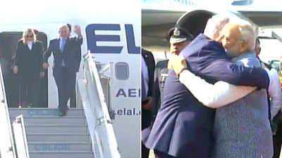 PM Modi breaks protocol, receives Israel PM at airport