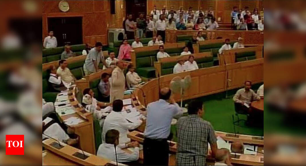 JK Assembly Protests rock JK Assembly over Army chief's remarks