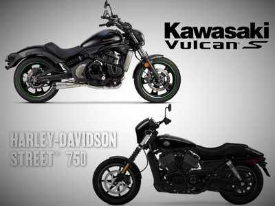 Middleweight cruisers: Kawasaki Vulcan S vs Harley-Davidson Street 750
