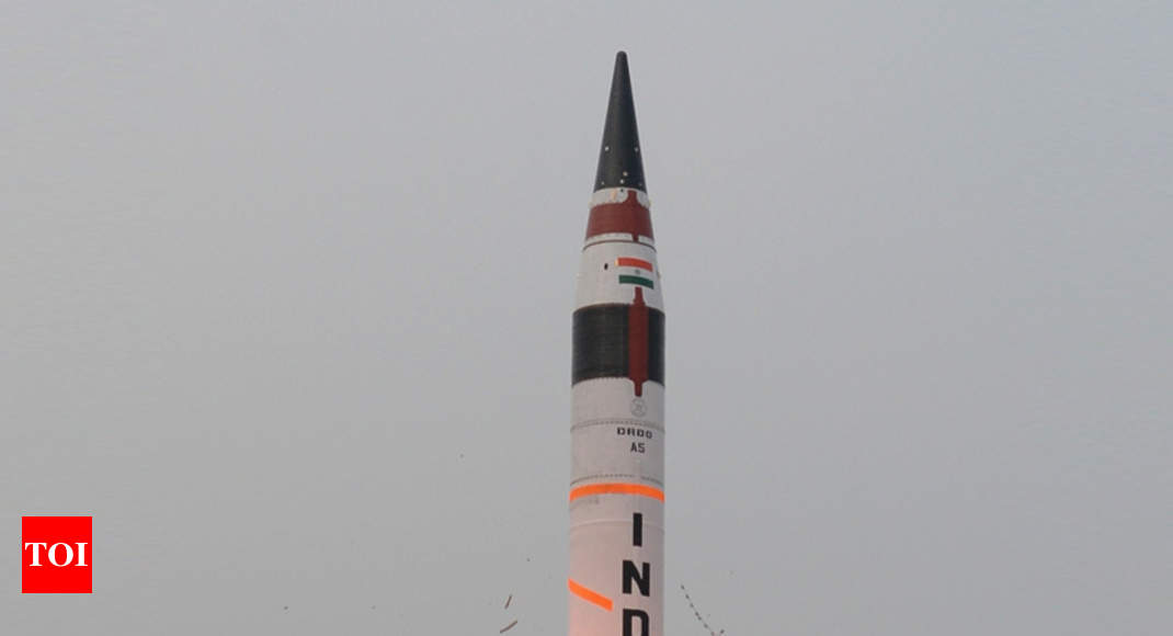 Agni 5 missile: India test-fires nuclear-capable ICBM Agni-V | India ...