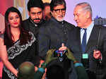 Benjamin Netanyahu clicks a selfie with Aishwarya Rai Bachchan, Abhishek Bachchan and Amitabh Bachchan