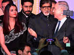 Benjamin Netanyahu, Amitabh Bachchan, Aishwarya Rai Bachchan and Abhishek Bachchan