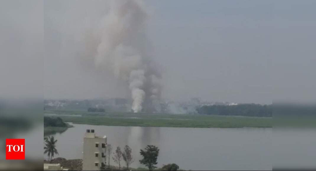 Bellandur Lake Bengaluru's Bellandur lake catches fire again