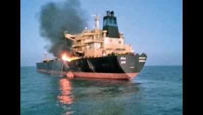 Oil tanker fire doused, focus shifts to offloading diesel