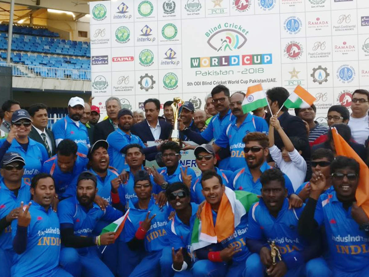 India vs Pakistan: Blind Cricket World Cup: India beat Pakistan by two  wickets in thrilling final to retain title | Cricket News - Times of India