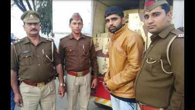 Mathura: Illegal liquor seized from camouflaged “ambulance”; one arrested