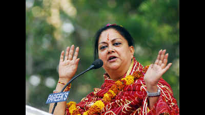 CM Raje meets unhappy party workers in Alwar, urges them to stay united