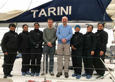INSV Tarini reaches Falkland Islands, receives warm welcome