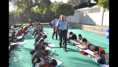 School students have a colorful day with Indian coast guards