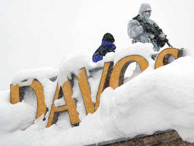 India toast of town at Davos, from billboards to platters