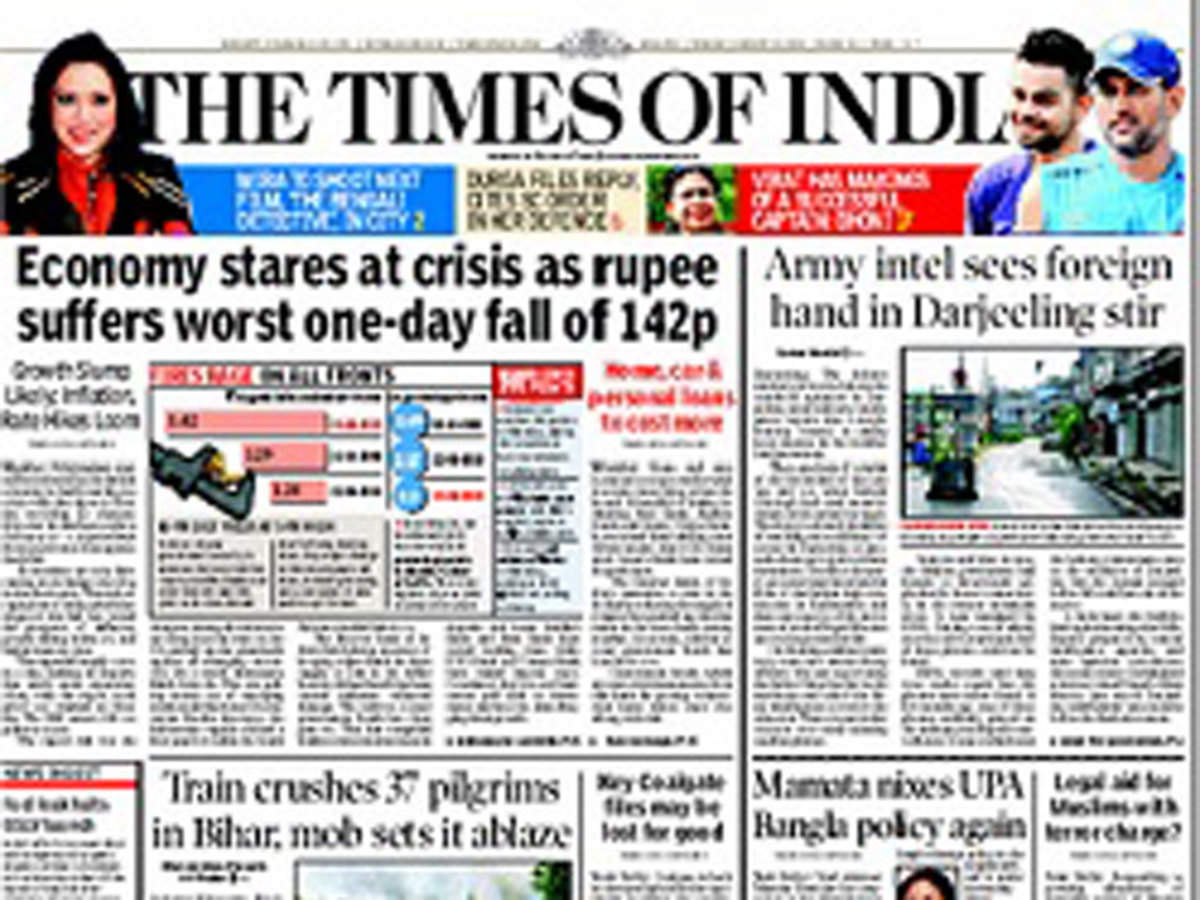 TOI now No. 1 in Kolkata Chennai, leader in 6 of India's 8 top metros | India News - Times of India