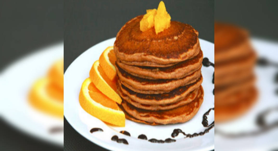 Orange Pancakes with Chocolate Sauce recipe by Pankaj Bhadouria on Times Food