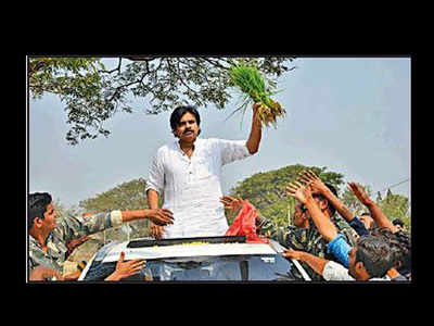 Telangana: Bouquets And Slippers For Pawan Kalyan In Telangana ...