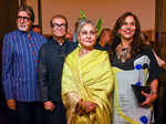 Dilip De with Amitabh Bachchan, Jaya Bachchan and Shobhaa De