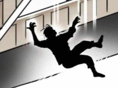 jumps death building man representative swallows blade hospital