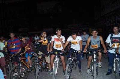 Ruggedian midnight cycle ride in Kolhapur