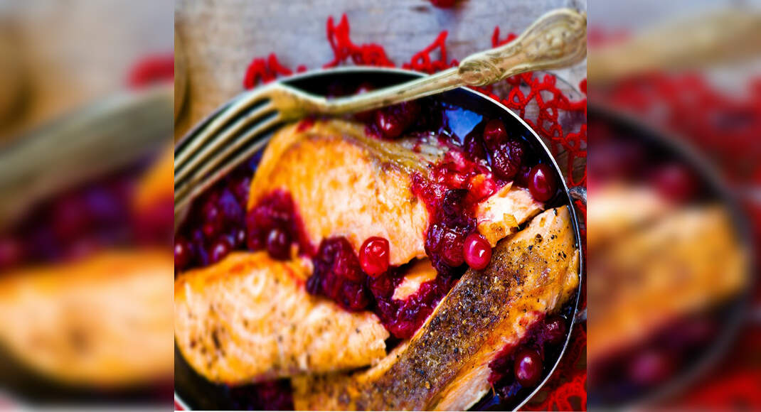 Fish in Cranberry Sauce Recipe: How to Make Fish in Cranberry Sauce Recipe | Homemade Fish in Cranbe