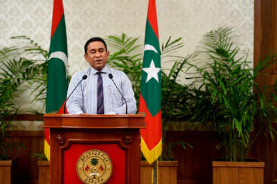 President Yameen blames 'a few' people for chaos in Maldives