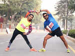 Couples run in Gurgaon for Valentine's Day