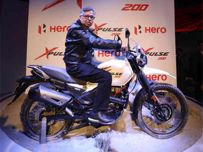 Hero Motocorp Hero MotoCorp unveils 200cc adventure bike XPulse at Auto Expo 2018 Times of India