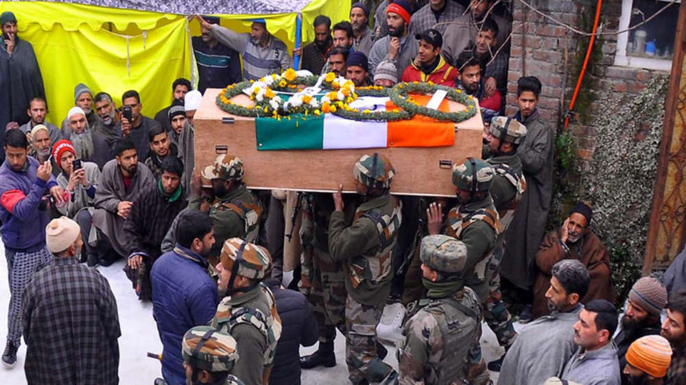 Funeral of Armymen killed in J&K