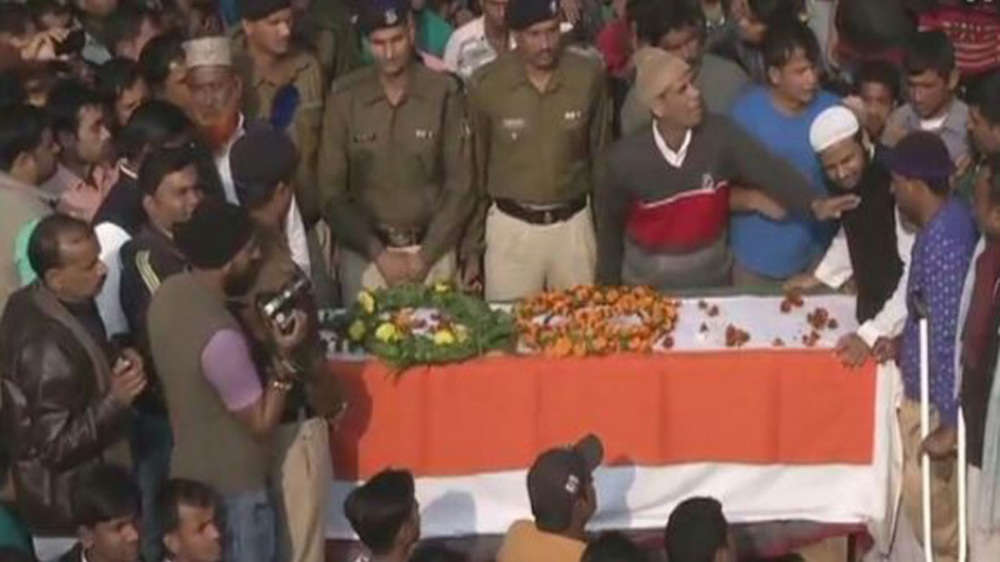 Funeral of Armymen killed in J&K