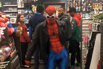 Watch: Spiderman breaks into an impromptu dance in a supermarket