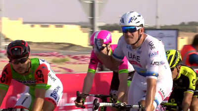 Abu Dhabi Tour: Kristoff takes Stage 1 as Cavendish crashes out