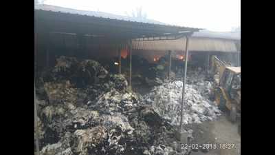 Fire breaks out in Coimbatore textiles godown