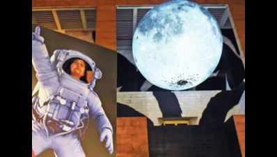 British artist’s lunar artwork lights up hearts in capital