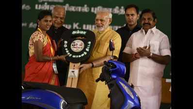 PM Modi launches Amma scooter scheme, says it will empower women in TN