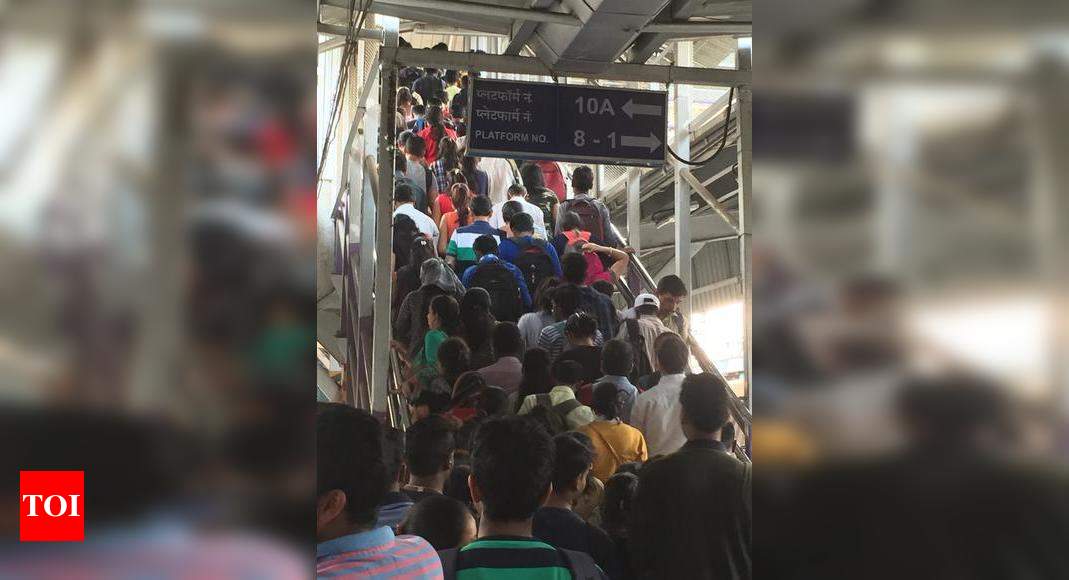 Railway Foot over bridge in Thane, going to Panve - Times of India