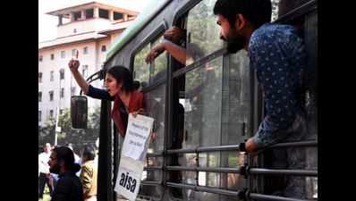 Students protest metro fare hike, held