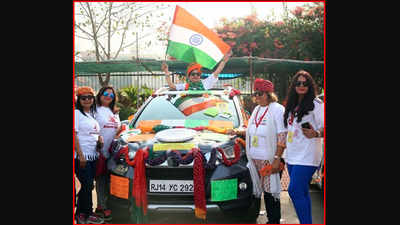 Jaipur: Women participate in annual all-women car rally in decorated cars