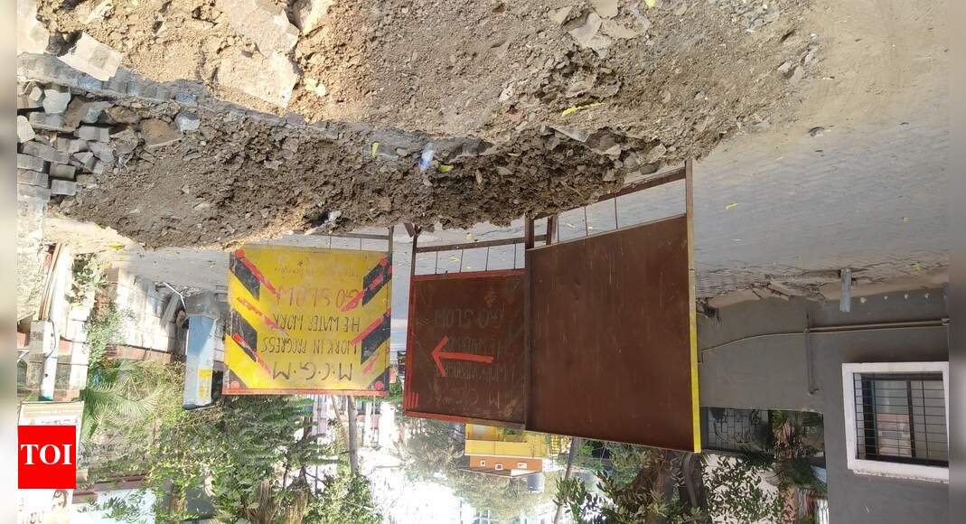 BMC Kwest ward bug road since 20 days Times of India
