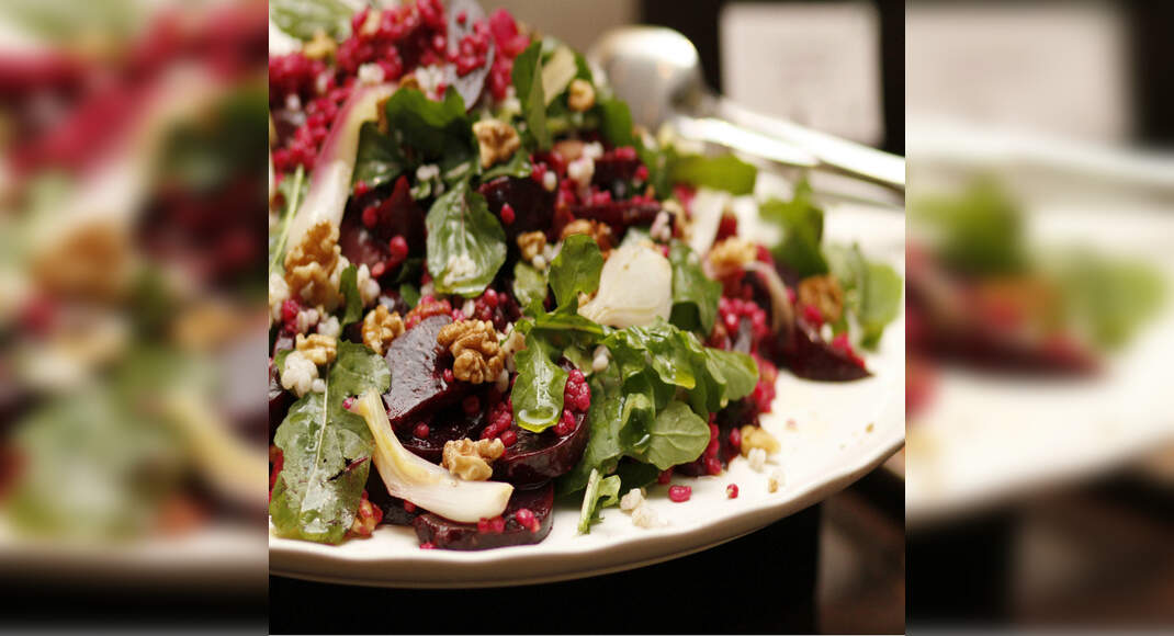 Roasted Beets, Spring Onion, Barley and Walnuts Recipe: How to Make Roasted Beets, Spring Onion, Bar