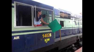 Female staff man Dharwad station on Women’s Day